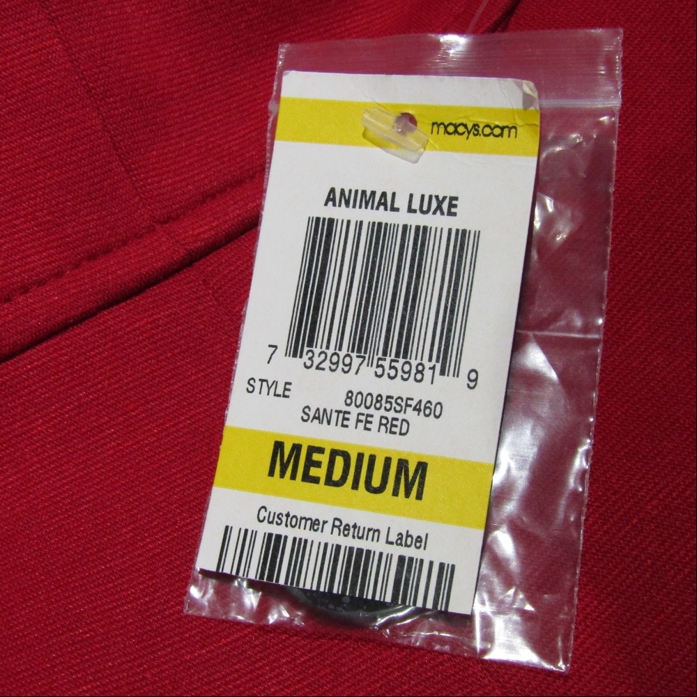 NWT JM Collection Red Knit Blazer Black Trim M - Picture 5 of 5